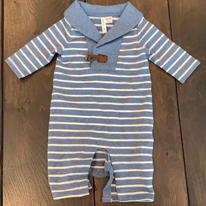 Janie and jack boy striped shawl collar one piece